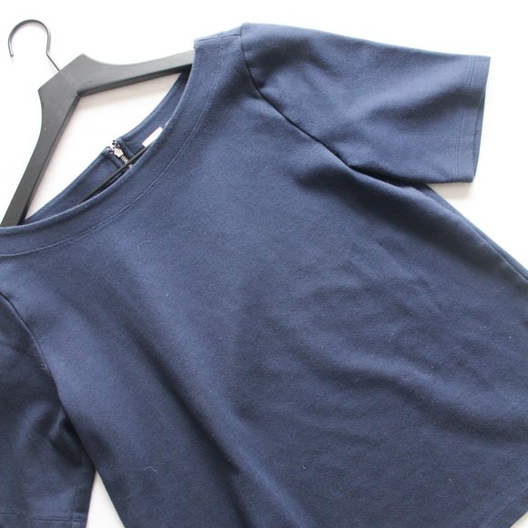 GAP Gwen Abyss Back Top in True Indigo with exposed zipper Size Small Dark blue - Picture 1 of 5